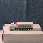 2021 Hess Mini Toy Truck Semi Hauler with Race Car White & Green Collectible