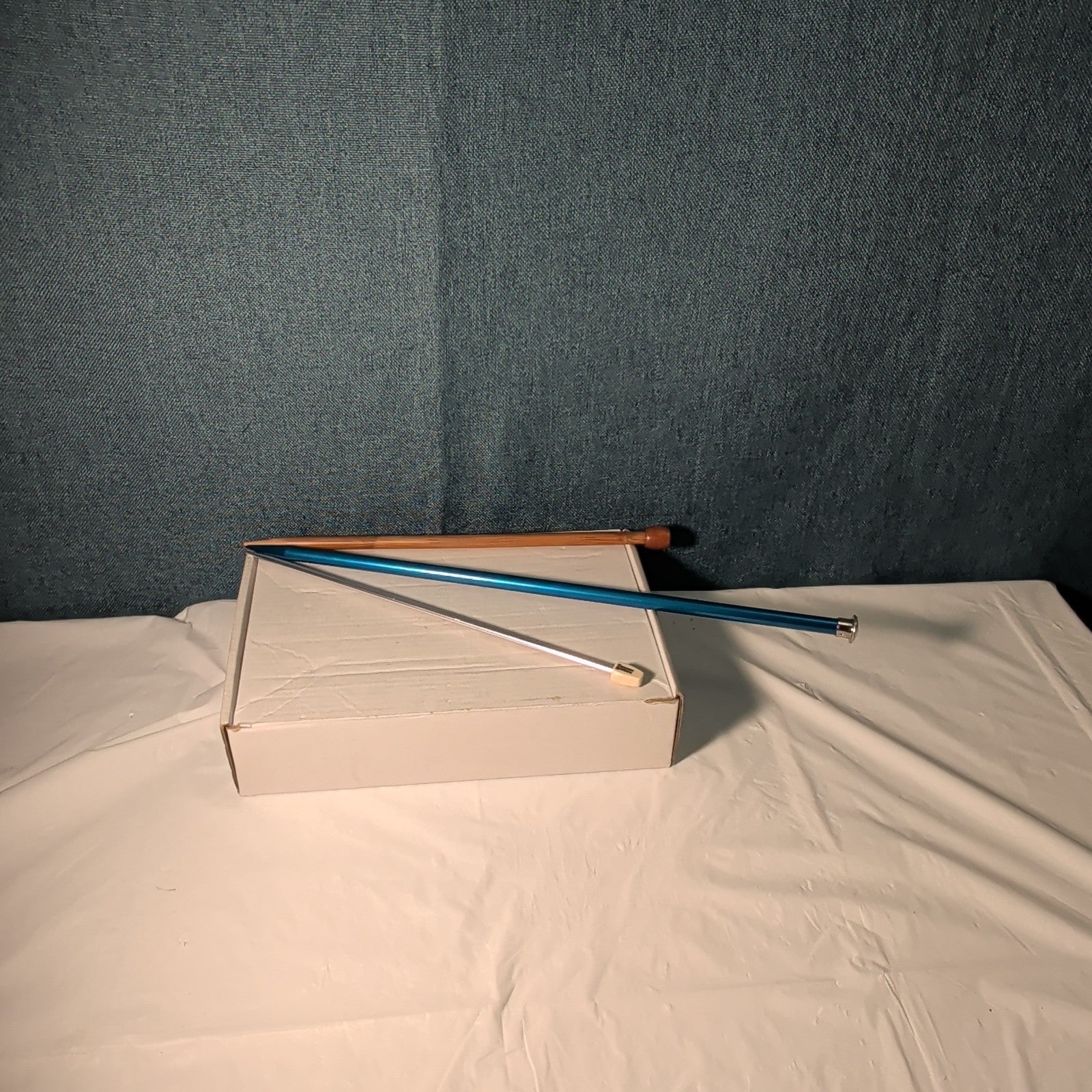 Boye Size 5 Aluminum Knitting Needle 14 Inch Single Point Teal Blue 6328 Vintage