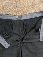 O'Neill Men's Hybrid Flat Front Shorts Size 34 Black Micro Plaid Stretch Chino