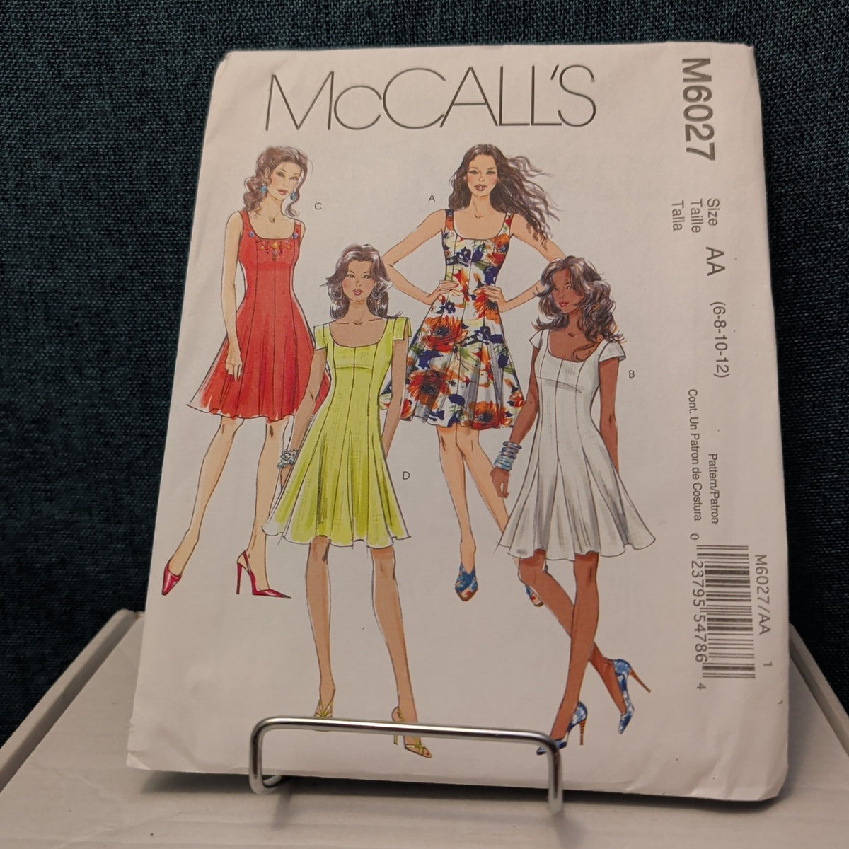 McCall's M6027 Sewing Pattern | Flared Princess Seam Dress Sizes 6-12 UNCUT OOP