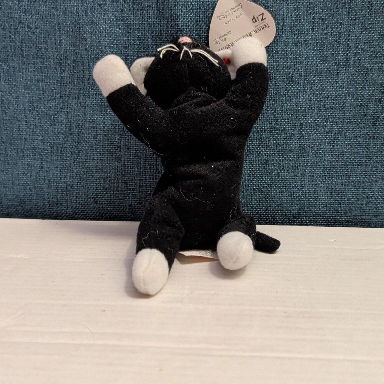 Ty Teenie Beanie Baby Zip Black Cat McDonald's Vintage #10 TAG CREASE/RIP