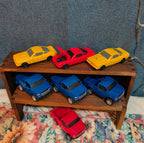 Toy Car Truck Lot 7Pc Plastic Blue Red Yellow