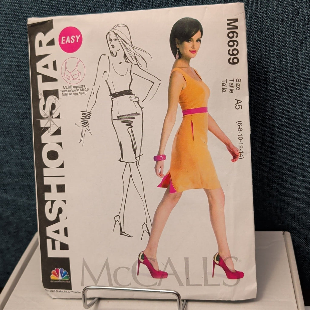 McCALL’S M6699 Fashion Star Dress Pattern | Sizes 6-14 UNCUT | Custom Cup Sizes