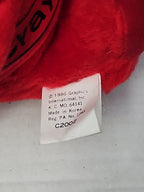 Vintage 1986 Crayola Teddy Bear Plush | Red Crayon Shirt | 7" Stuffed Animal |