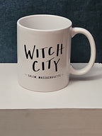 Witch City Salem Massachusetts Coffee Mug | Artistic Souvenir Tea Cup | White
