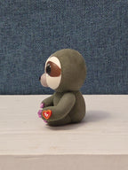 TY Mini Boos Series 4 Dangler The Sloth Figure | 2" Flocked Collectible | Glitte