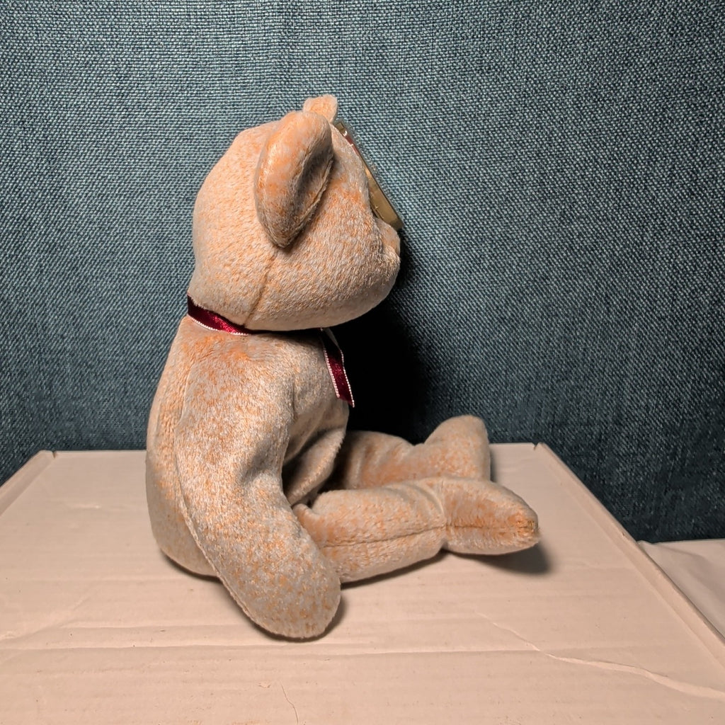 1999 Signature Bear Ty Beanie Baby Retired MWMT with Tag Protector Ginger Bear
