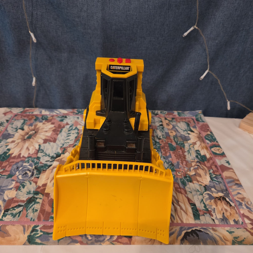 Caterpillar CAT Bulldozer Toy Plastic Construction Vehicle Y2K
