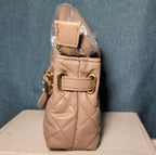 Studio Badgley Mischka Quilted Mini Tote Taupe Vegan Leather NWT