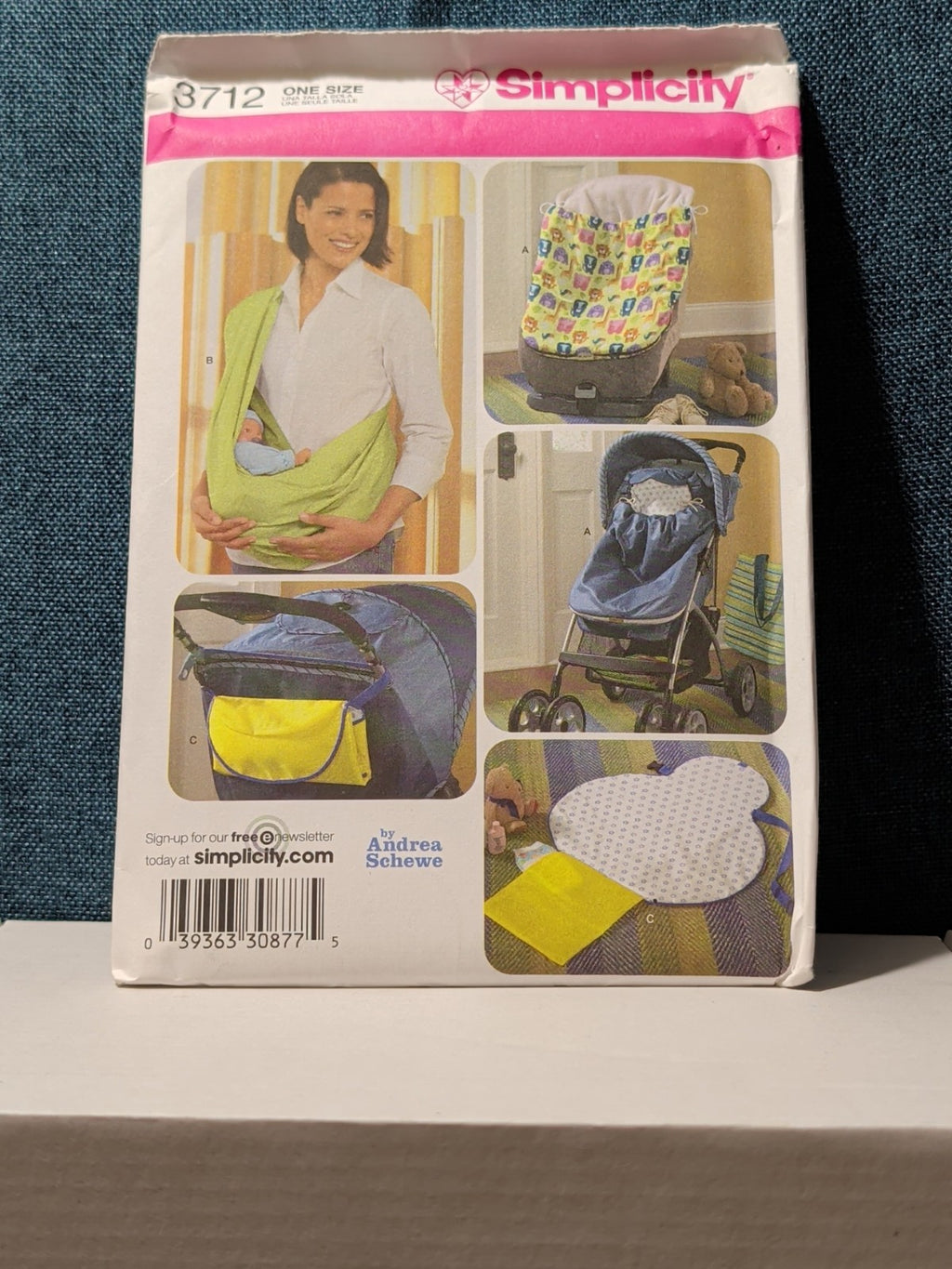 Simplicity 3712 Baby Sling Carrier Bunting Pattern 2007 Car Seat Stroller UNCUT