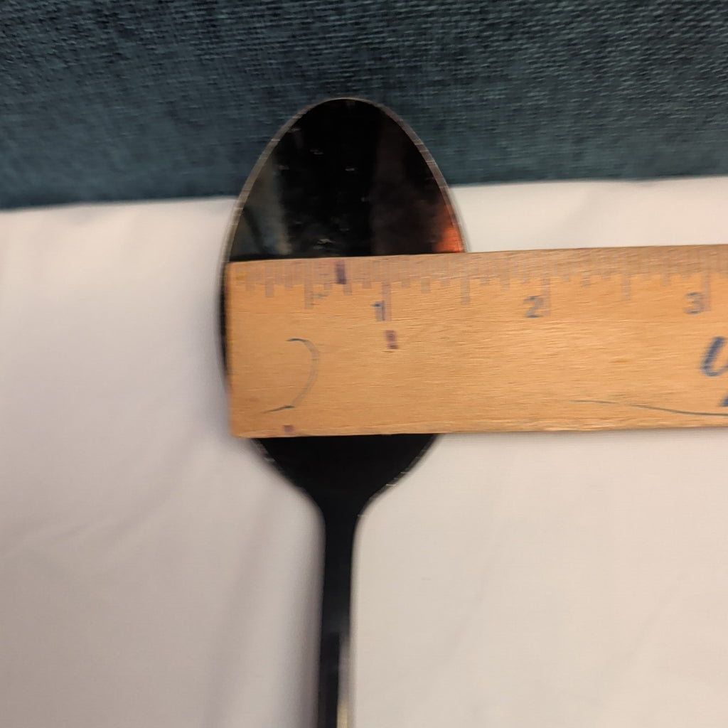 Set of 8 Black Stainless Steel Spoons 18/0 Modern Onyx Flatware Table Spoons Set