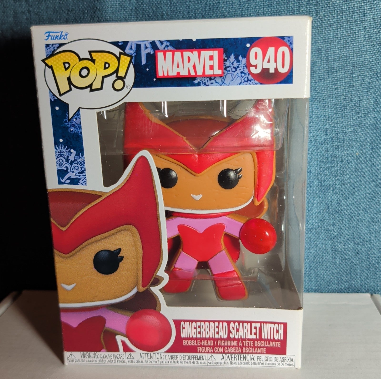Funko Pop! Marvel Gingerbread Scarlet Witch 940 with Protective Case