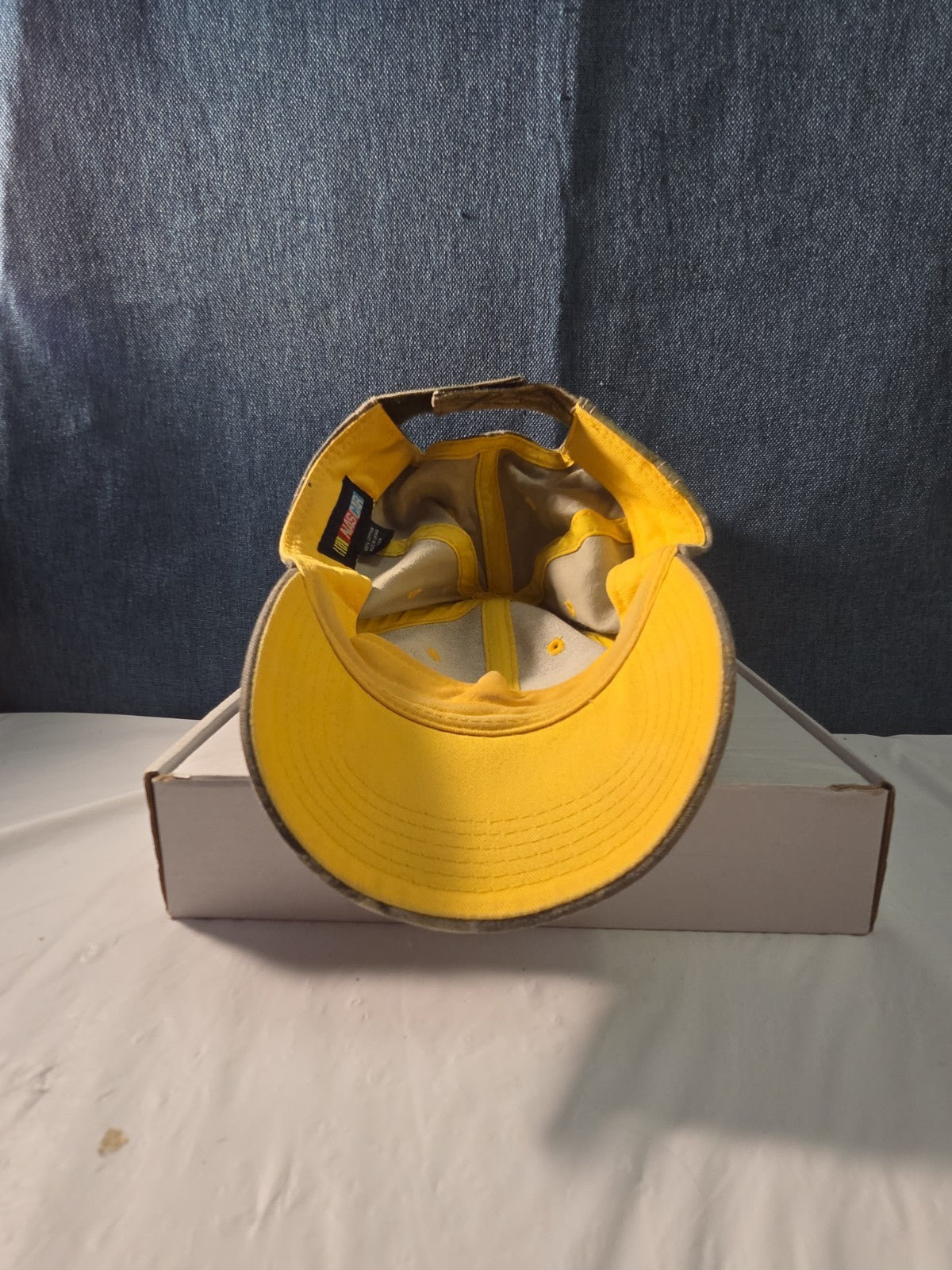 NASCAR Sprint Cup Series Camo Hat Yellow Underbill Adjustable Racing Cap Vintage