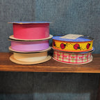 Offray Ribbon Lot 5 Ladybug Cherry Solid Spring Craft Destash