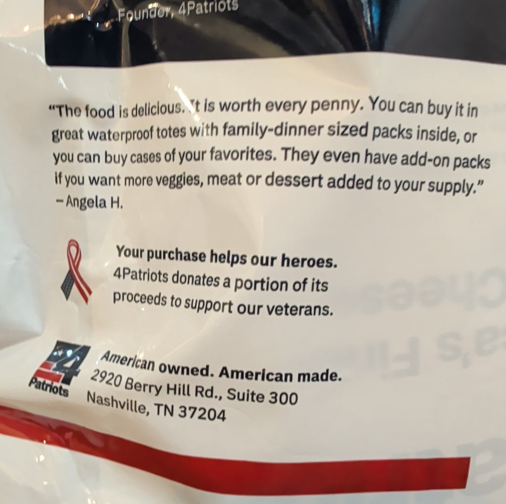 4Patriots 72-Hour Survival Food Kit Emergency MRE Supply