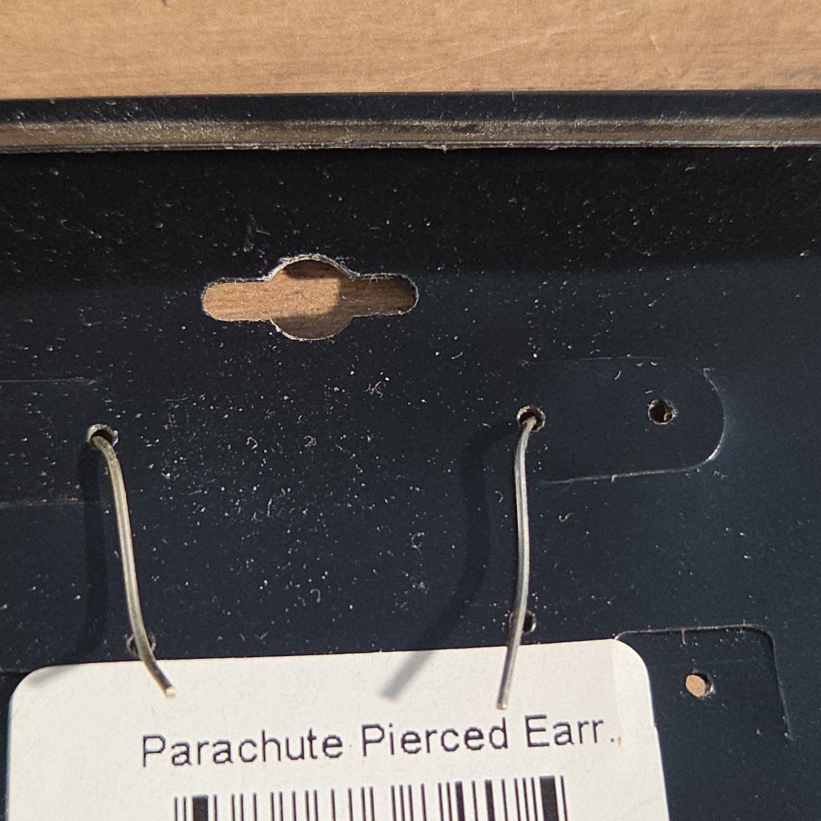 Traci Lynn Parachute Drop Earrings Silver Tone Brushed Dangle