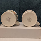 Set of 2 Mikasa Intaglio GARDEN HARVEST Cups | CAC29 8oz Flat Mugs | Vintage 90s