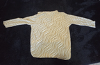 Michael Kors Blouse Gold Chain Link Print Wrap V-Neck Stretch Top L Gently Used