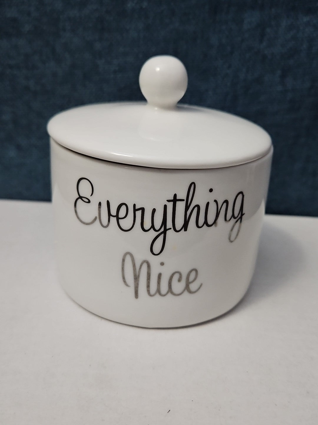 Ceramic Sugar Bowl with Lid | "Sugar & Spice"