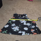 Simply Styled Sears Floral Sleeveless Blouse Tiered Top L