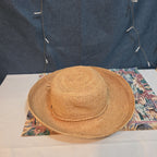 Scala 100% Raffia Wide Brim Sun Hat Natural Straw Summer Beach