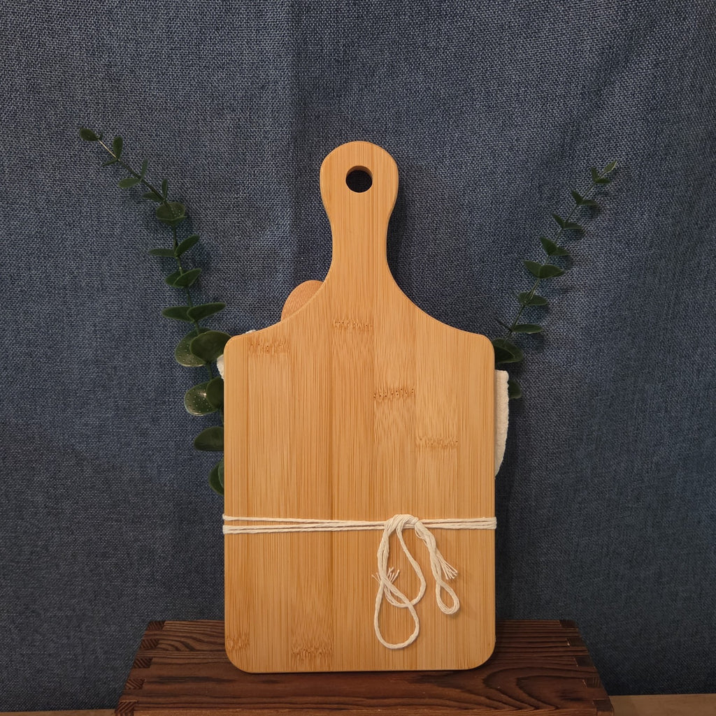 Natural Wood Charcuterie Board 6Pc Farmhouse