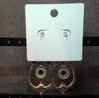 Melody Boho Western Dangle Earrings Gold Tone Black Bead Vintage Vibe