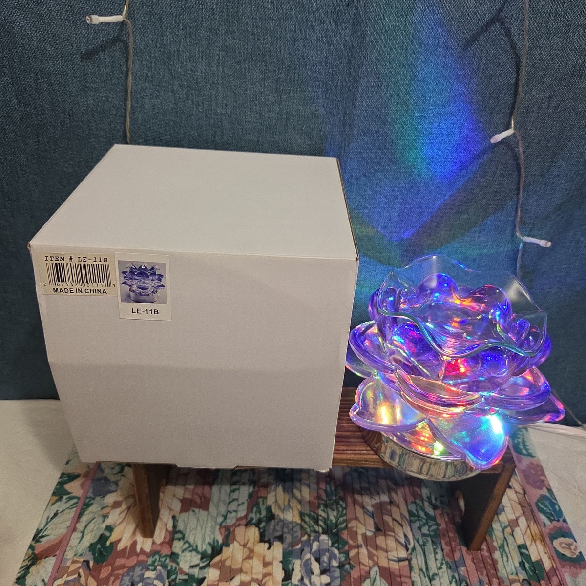 Flower Touch Lamp Glass Oil Warmer Multicolor