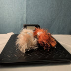 Lion Brand Fun Fur Yarn Copper & Champagne Eyelash Lot 2 Skeins 64yds Y2K NEW