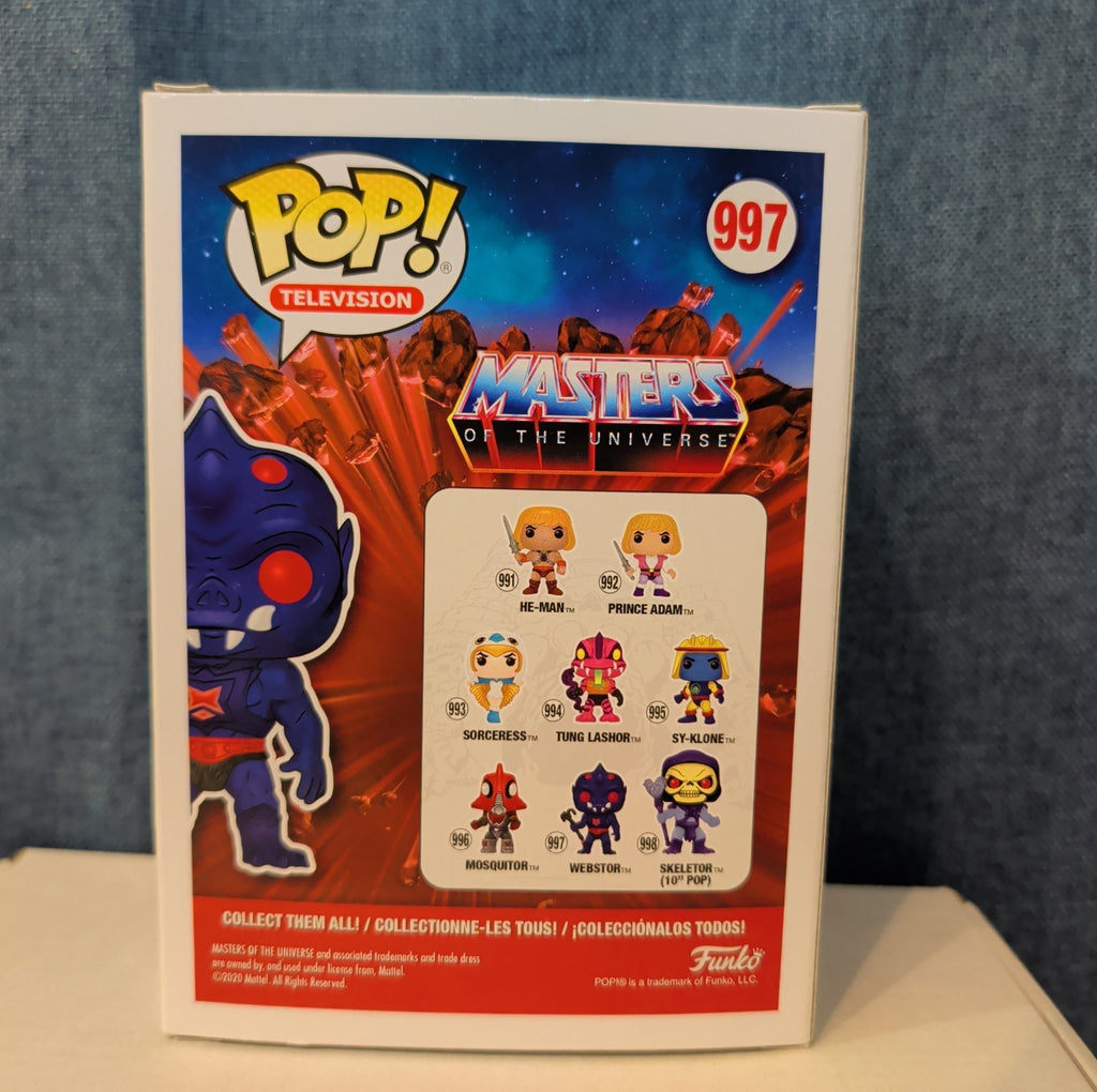 Funko Pop! TV 997 Webstor Masters of the Universe 2020 NIB with Protector
