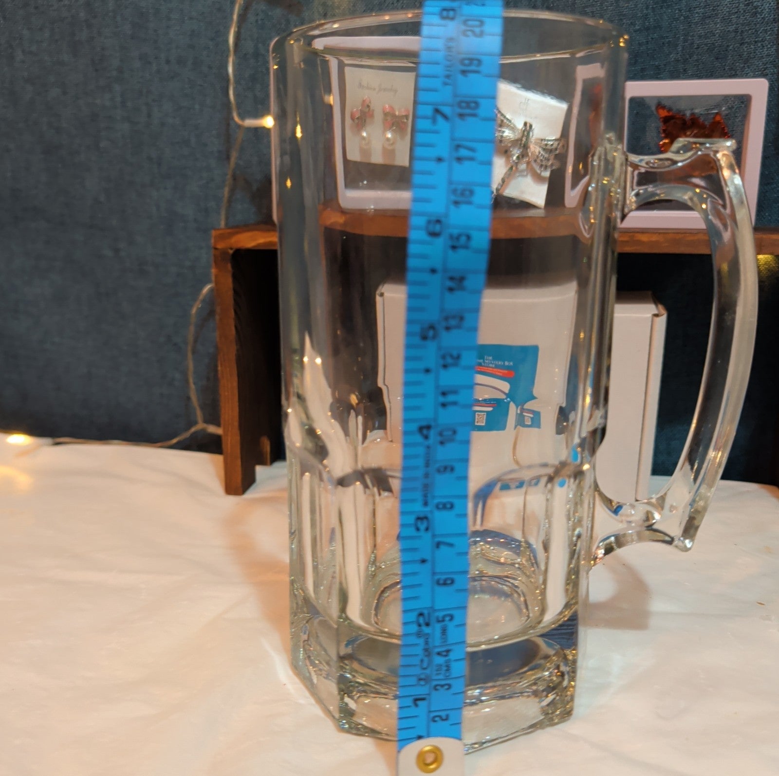 Libbey Gibraltar Super Mug 8-Inch Heavy Glass Beer Stein Vintage