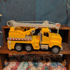 DRIVEN by Battat Standard Crane Truck Yellow Construction Toy