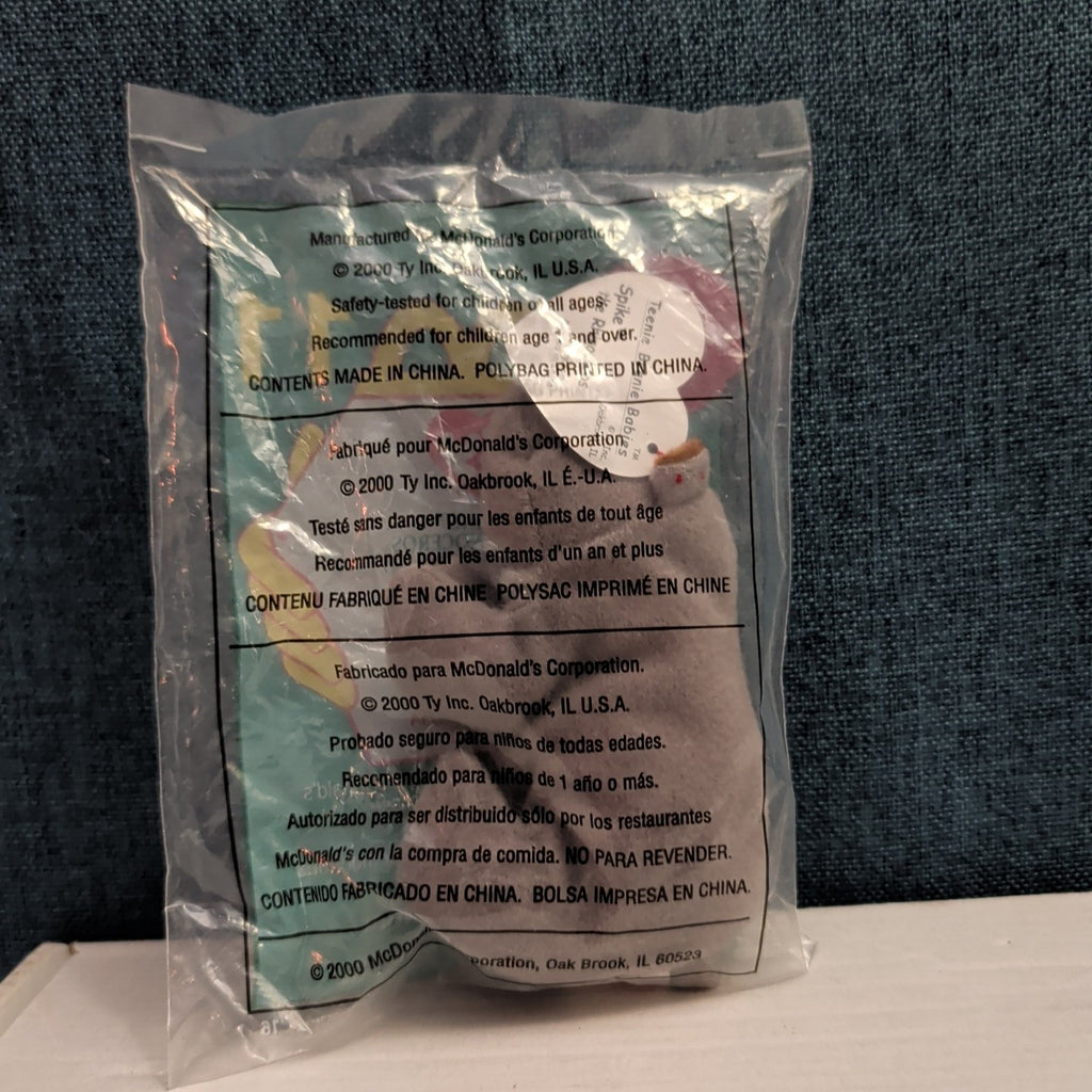 Ty Teenie Beanie Baby Spike the Rhinoceros #11 McDonald’s 2000 Sealed New Retire