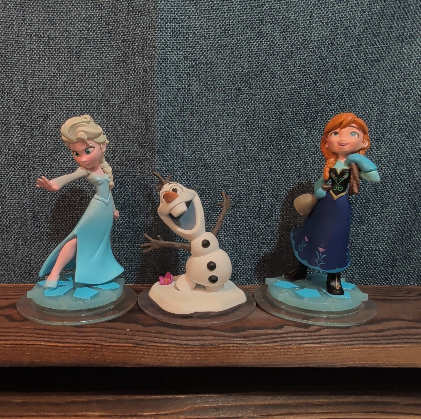 Disney Infinity Frozen 3 Figure Lot Elsa Anna Olaf PVC Loose