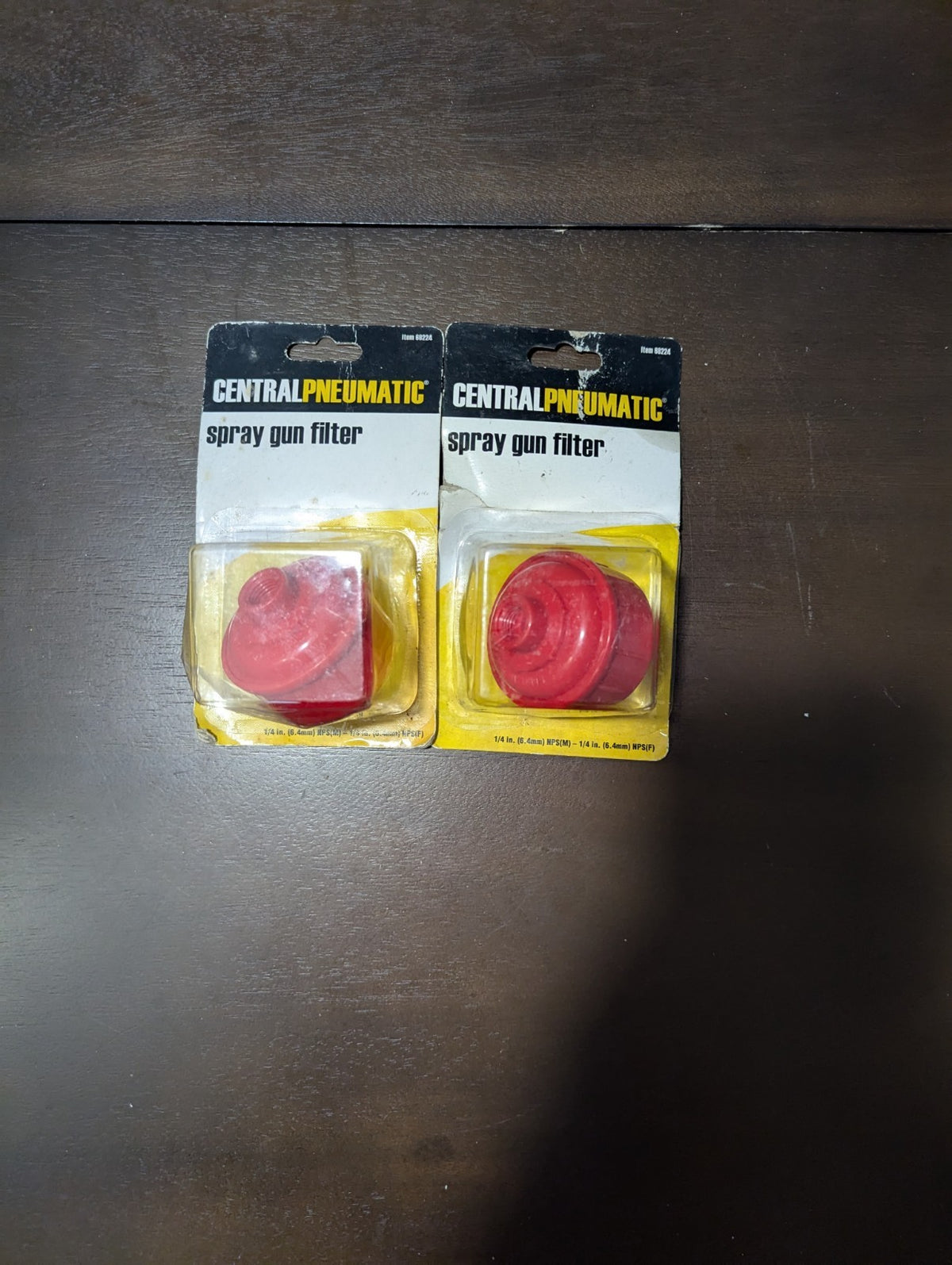 2 Central Pneumatic Inline Spray Gun Filters | Water Trap 1/4" NPT | NOS 88224