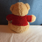 Avon 2010 Teddy Bear Plush Red Knit Heart Sweater Tan 9" Valentine