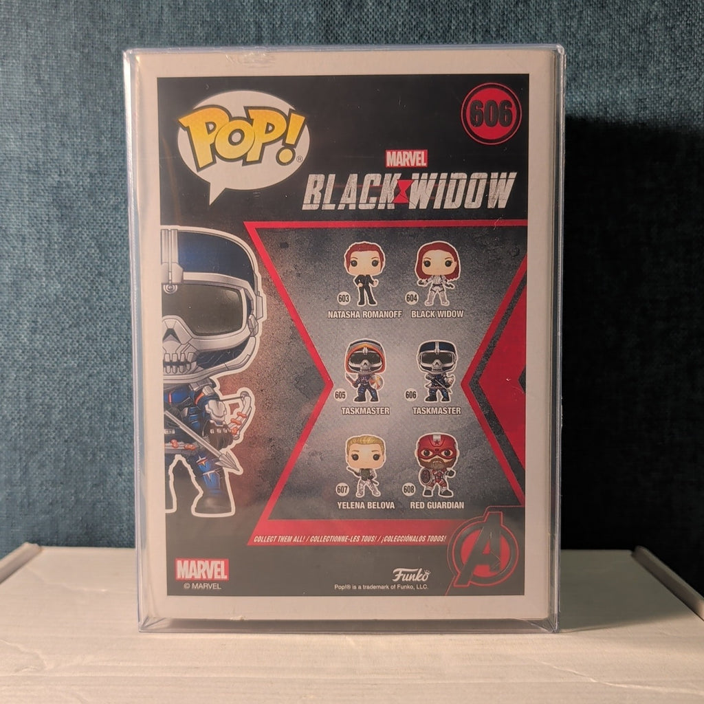 ​Funko Pop Marvel Black Widow Taskmaster #606  with Bow in Box with Protector