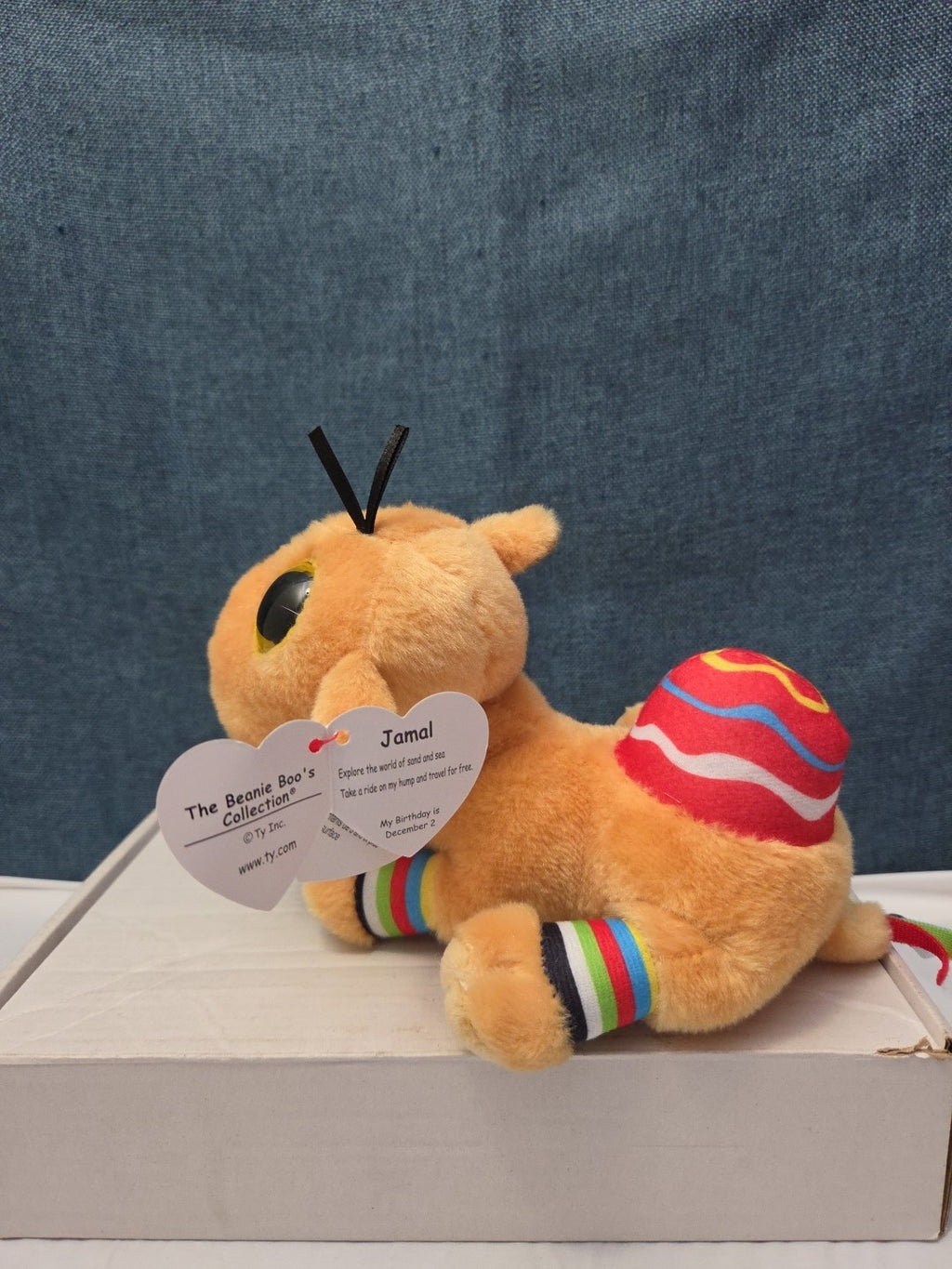 Ty Beanie Boos Jamal Camel 6" Plush Gold Glitter Eyes Retired 2014 MWMT 36155