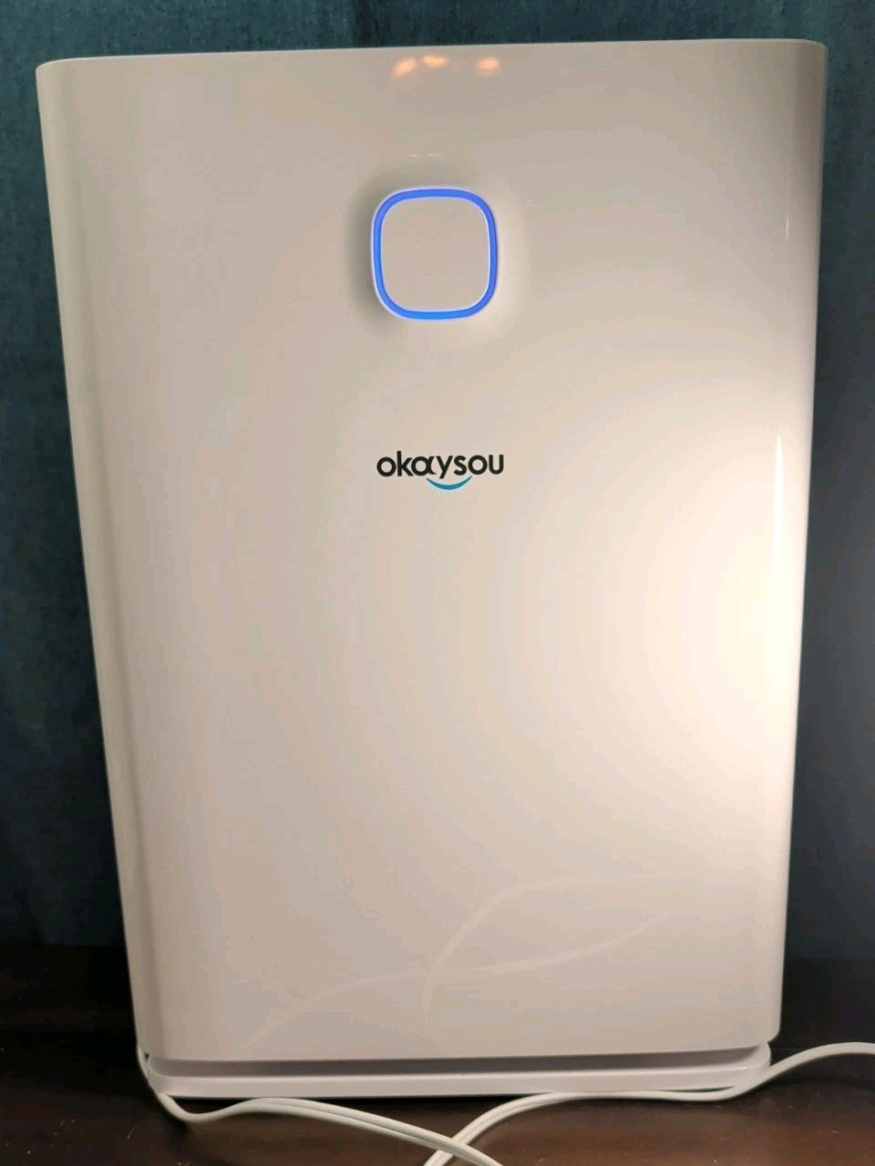 Okaysou AirMax 10L Pro Air Purifier HEPA 5-Stage 1000sq ft Room White Working