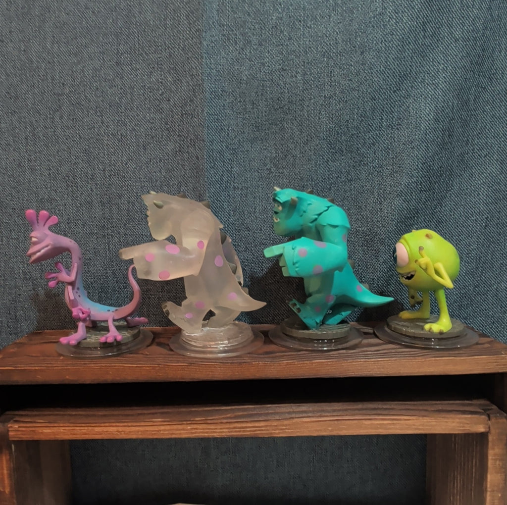Disney Infinity Monsters Inc 4 Figure Lot Crystal Sulley Mike PVC Loose