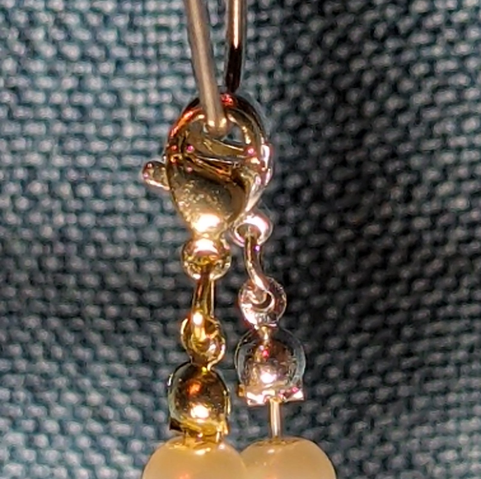 Faux Pearl Purse Charm Gold Silver Tone Letter U