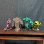 Disney Infinity Monsters Inc 4 Figure Lot Crystal Sulley Mike PVC Loose