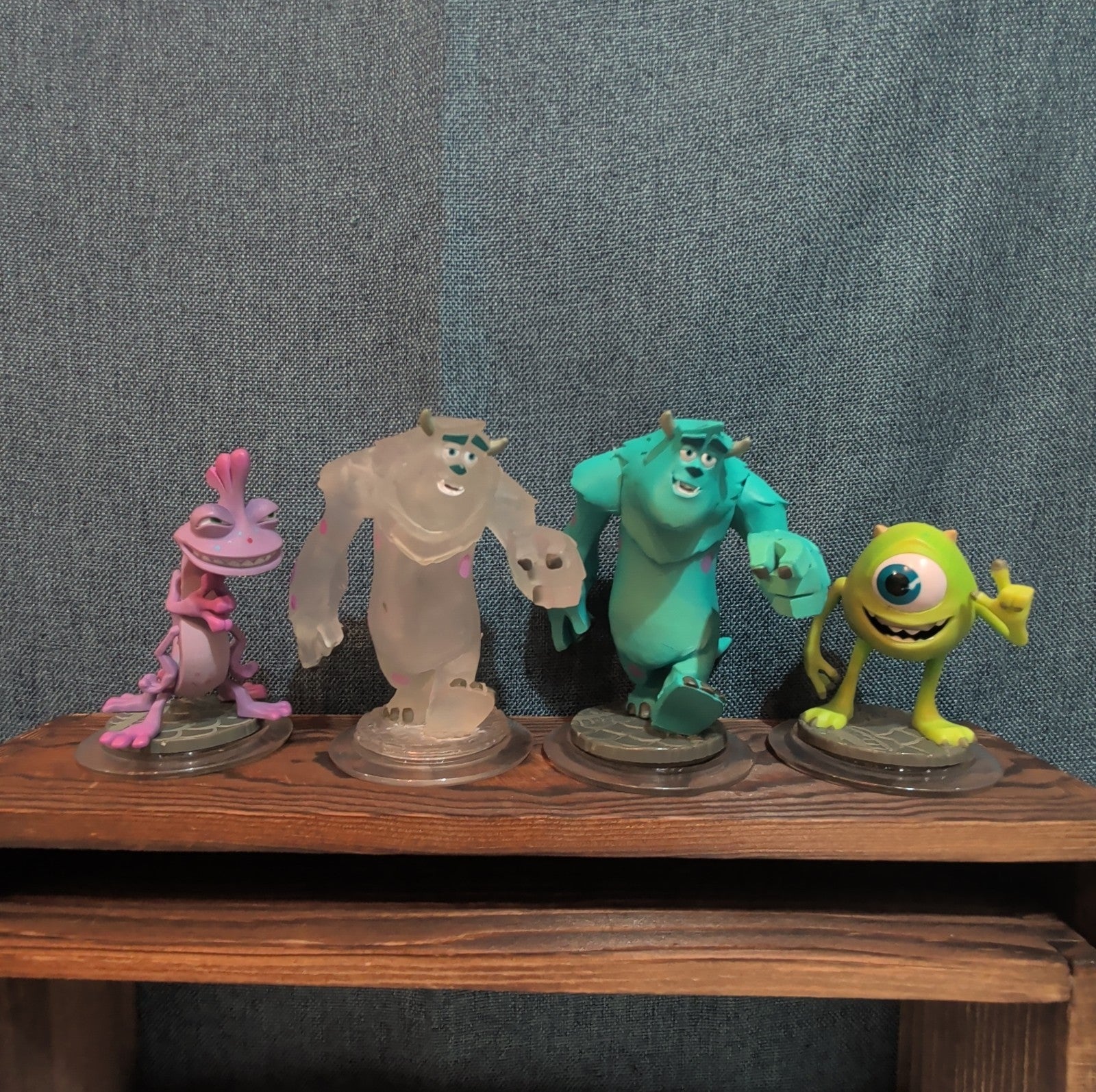 Disney Infinity Monsters Inc 4 Figure Lot Crystal Sulley Mike PVC Loose