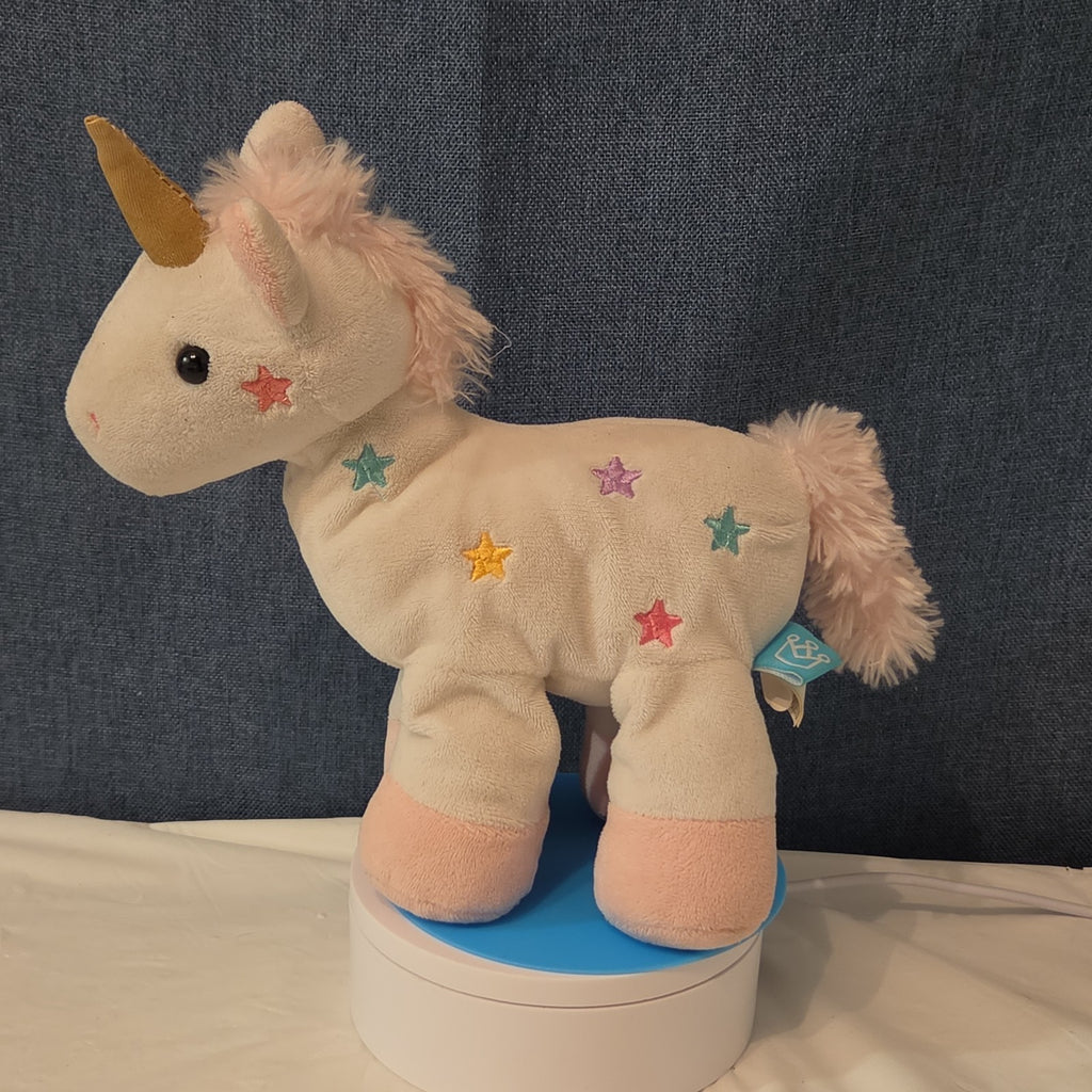 Manhattan Toy White Pink Unicorn Plush Rainbow Stars