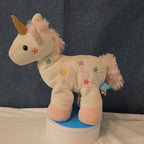 Manhattan Toy White Pink Unicorn Plush Rainbow Stars