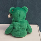 Ty Beanie Baby Erin the Bear 1997 Retired MWMT P.E. Pellets Irish Green Clover