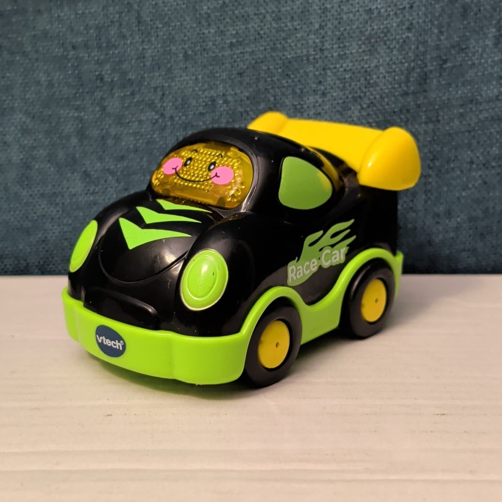 VTech Go! Go! Smart Wheels Race Car | Black & Green | Lights & Sounds SmartPoint