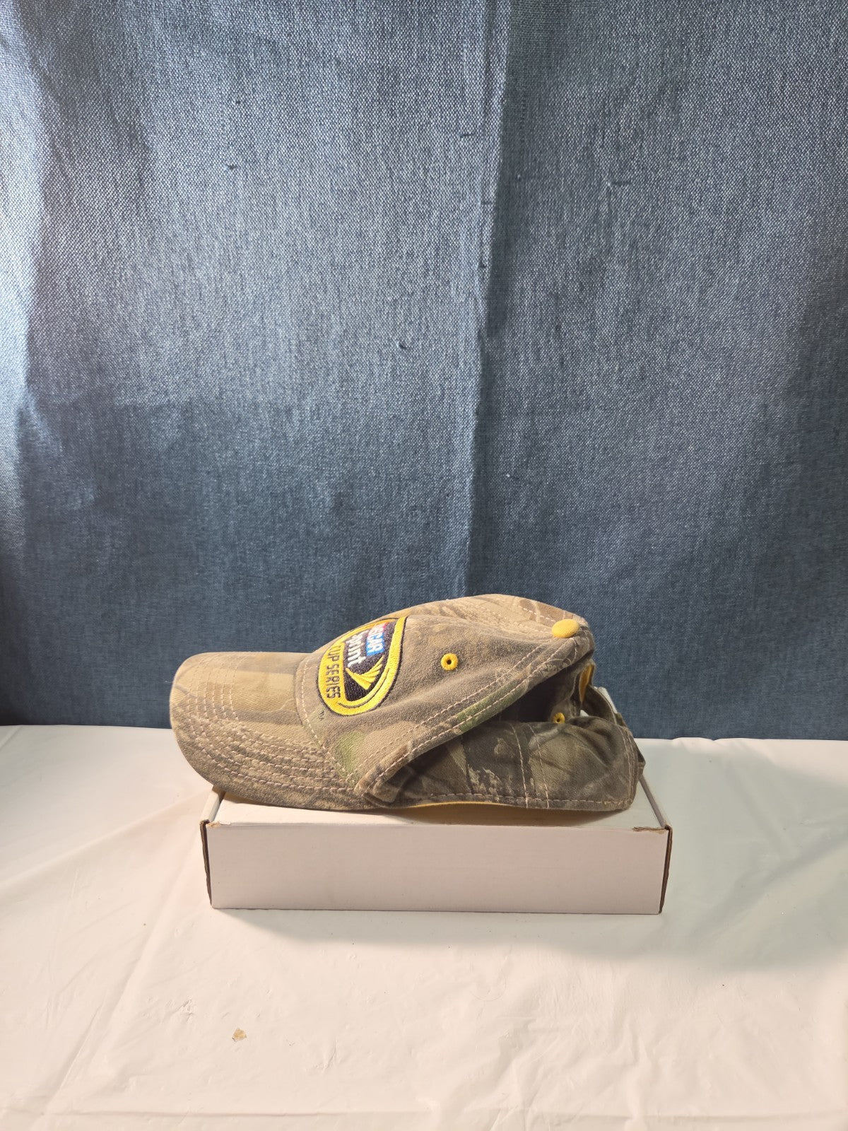 NASCAR Sprint Cup Series Camo Hat Yellow Underbill Adjustable Racing Cap Vintage