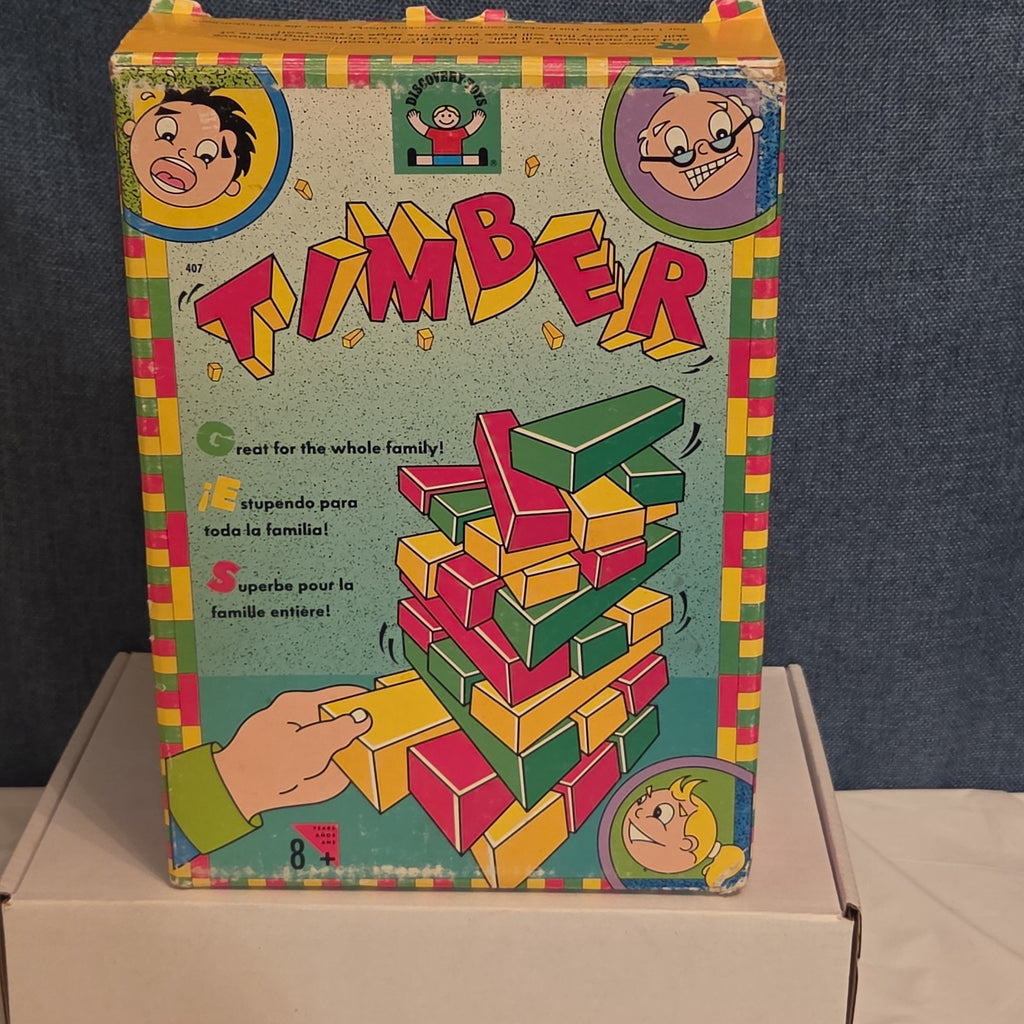 Vintage Discovery Toys Timber Wooden Block Stacking Game
