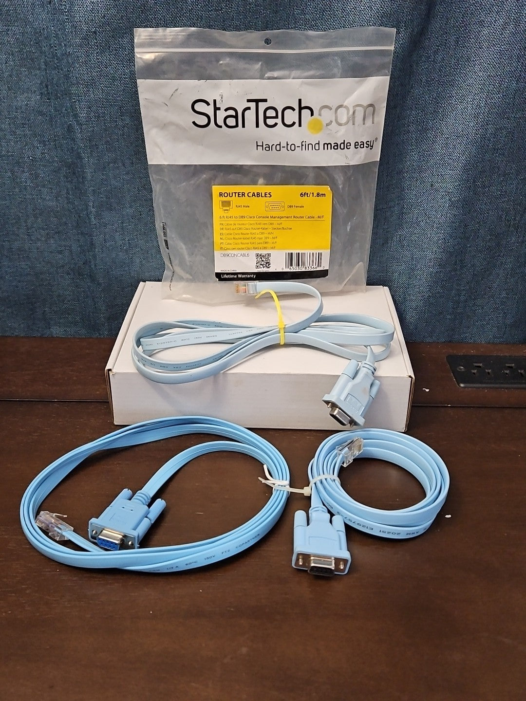 StarTech Cisco Console Cable 6ft | DB9 to RJ45 Management Router Switch | Blue